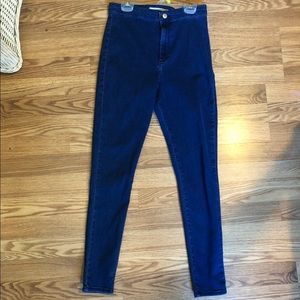 Top shop High Waist Moto Joni Jeans,  Blue W30xL30